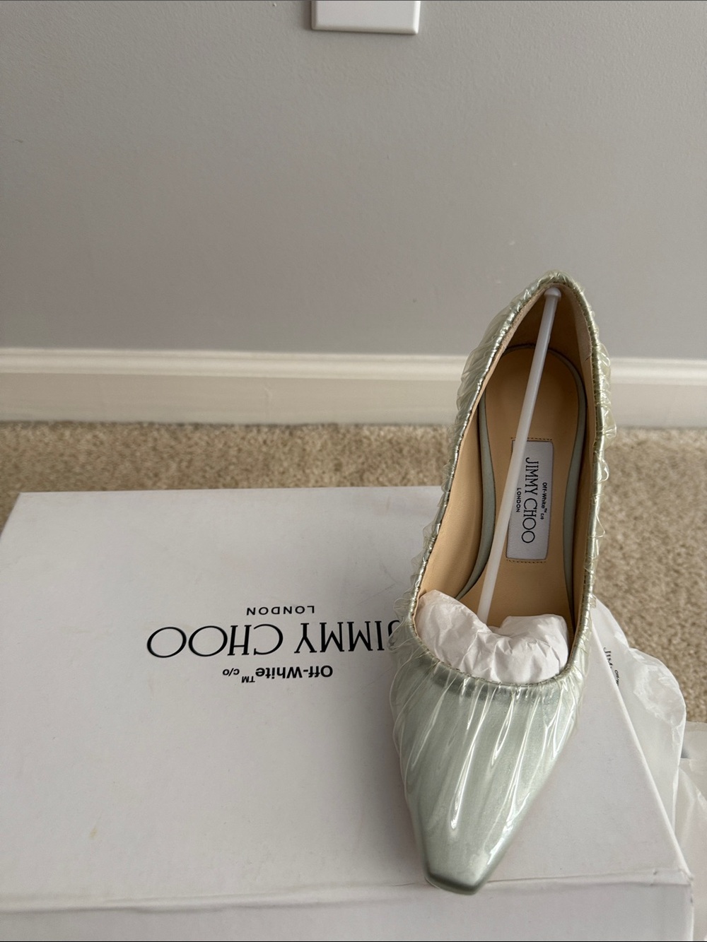 Jimmy Choo Mint Green Pointed Toe Pump